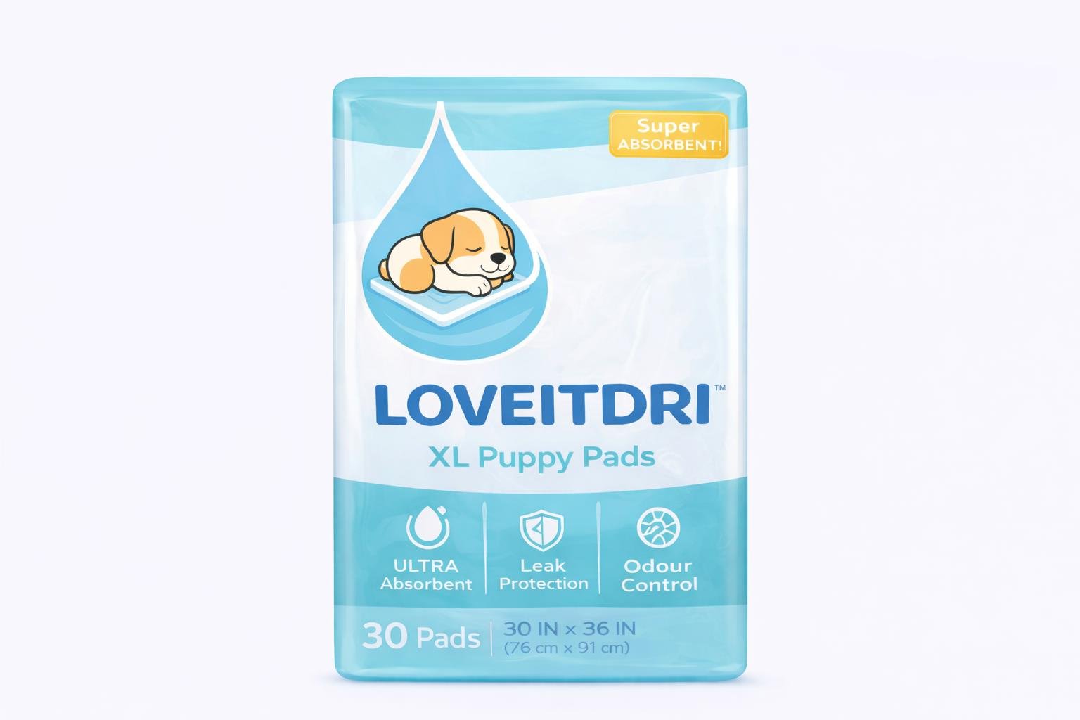 Loveitdri XL Puppy Pads Packaging
